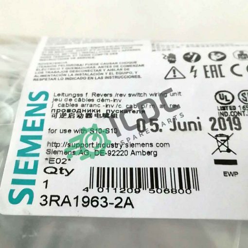 SIEMENS 3RA19 63 2A ICDC 000833 2