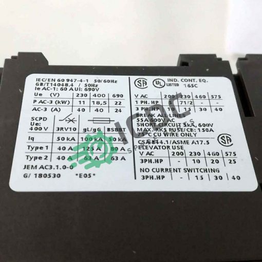 SIEMENS 3RT10 35 1BB40 ICDC 001050 2