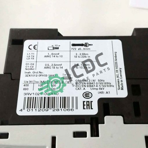 SIEMENS 3RV1021 0GA10 ICDC 001789 2