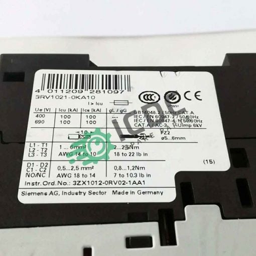 SIEMENS 3RV1021 0KA10 ICDC 001726 2