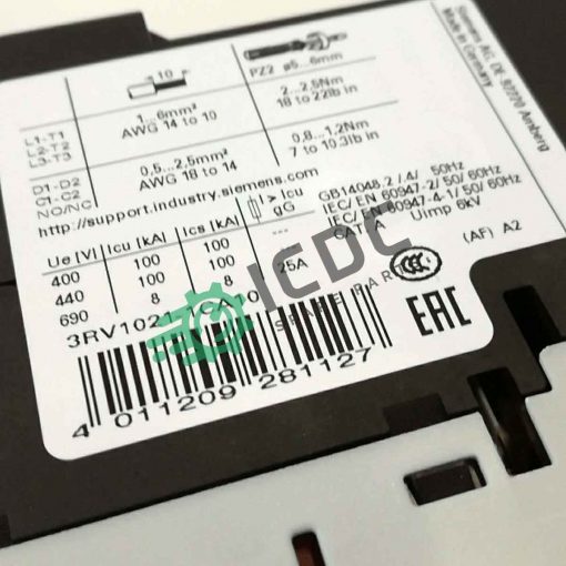 SIEMENS 3RV1021 1CA10 ICDC 001701 2