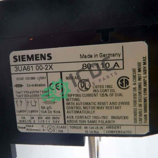 SIEMENS 3UA6100 2X ICDC 009603 2