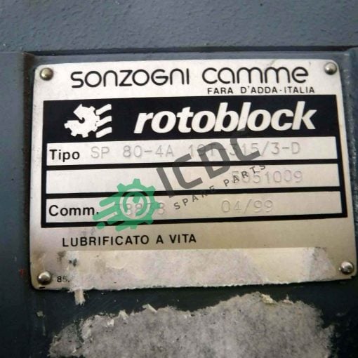 SONZOGNI CAMME SP 80 4A 19T 315 3 ICDC 009913 2