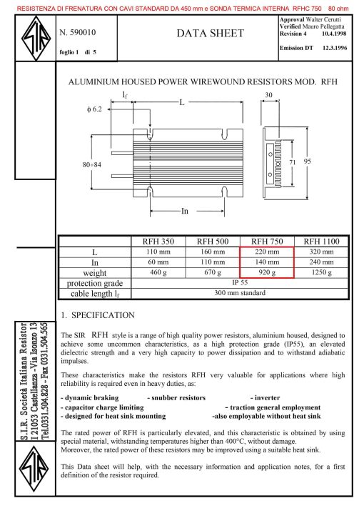 SIR - RFHC 750 - Braking Resistor - Image 2