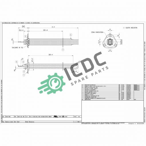 IRCA 2021007023 Heating Element ICDC 020105 2