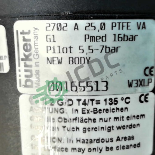 BURKERT 2702 Valve ICDC 004493 1 1