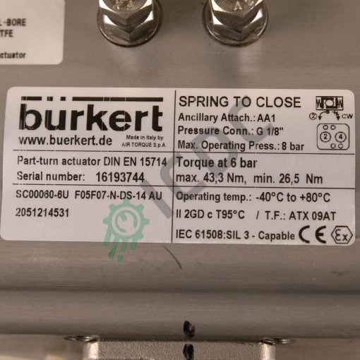 BURKERT CONTROMATIC - 8805, Actuator DIN EN 15714 - Valve - Image 5