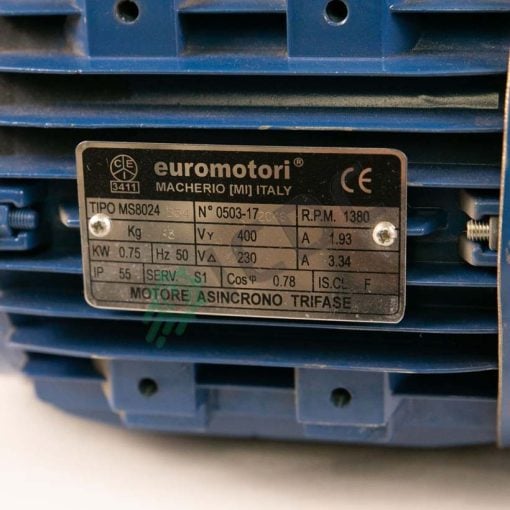 EUROMOTORI - MS8024 - Electric Motor 0,75 Kw - RPM 1380 - immagine 3
