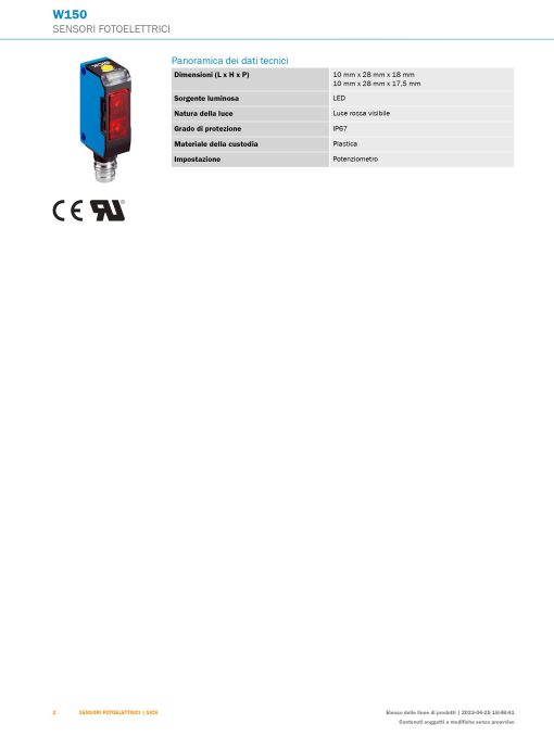 SICK - WT150-P460 - Photoelectric Sensor - immagine 7
