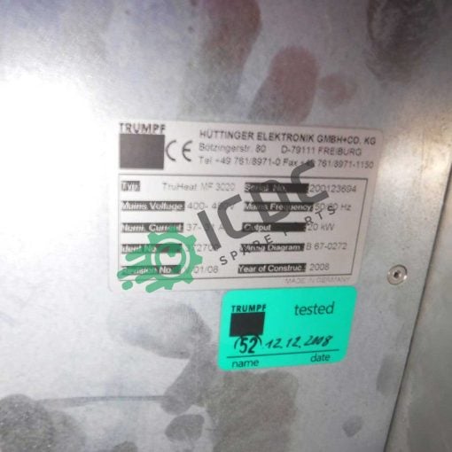 HUETTINGER - TruHeat MF 3020 - Control Units - ICDC-012419 - Image 2