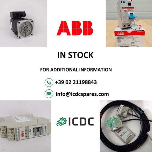Stock of ABB Electric Motors, Modules and Switches, available at ICDCSPARES.COM and shipped with DHL Express!
