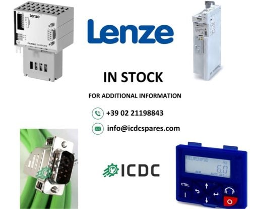 Stock of LENZE Drivers, Inverters and Control Panels, available at ICDCSPARES.COM and shipped with DHL Express!