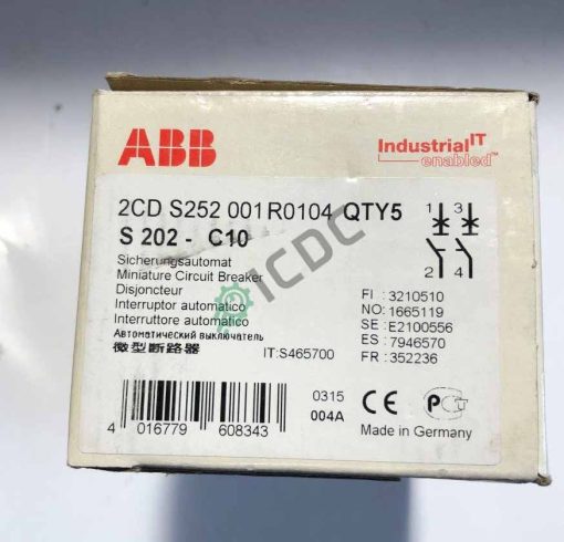 ABB Electromechanical Circuit Breaker | S202-C10 Available in Stock in ICDCSPARES.COM