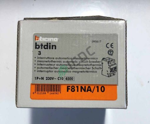 BTICINO Electromechanical Circuit Breaker | F81NA/10 Available in Stock in ICDCSPARES.COM