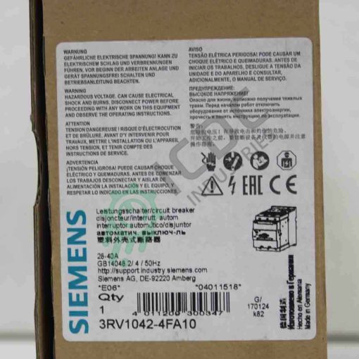 SIEMENS - 3RV1042-4FA10 - Circuit Breaker | ICDC-050071 - Image 2